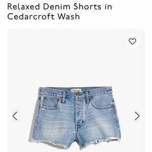 Madewell Relaxed Denim Shorts